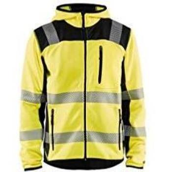 Blaklader High Visibility Hooded Work Sweater, Yellow/Black, XL