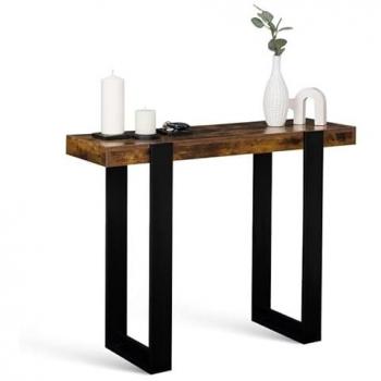 Consola Phoenix de Madera Envejecida y Negra