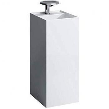 Lavabo Kartell Laufen Independiente 37,5 x 43,5 x 90 cm, Sin Grifo, Sin Rebose, Color Blanco - H8113310001121