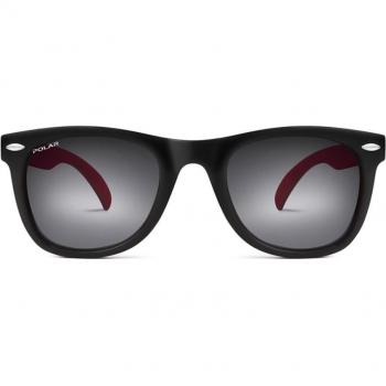 Polar 5005 - Gafas de sol infantiles cuadradas en negro con lentes polarizadas