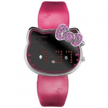 Hello Kitty Chronotech Women's Quartz Digital Watch with Pink Leather Strap (Light) - Model CT.7104L/23 (Ø 40 mm)