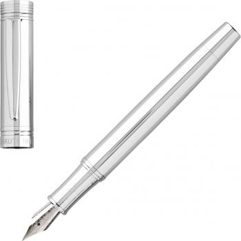 Cerruti 1881 Zoom Classic Silver Fountain Pen - Engravable and Personalizable
