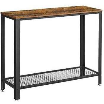 VASAGLE Vintage Mesa de Consola, Mesa de Entrada, Mesa Auxiliar para Salón, Dormitorio, Montaje fácil, Rústica LNT80X