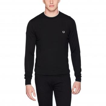 Fred Perry K2502-suéter Deportivo Hombre Negro S