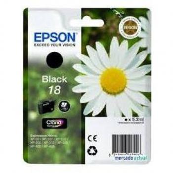 Epson 18 (T1801) Cartucho de Tinta Negro, Compatible con XP-102/XP-202/XP-205/XP-302/XP-305/XP-402/XP-405