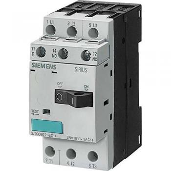 Siemens 3A Circuit Breaker with Push Button and Switch Function - Model 3RV1611-1DG14