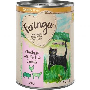 Feringa Country Style Menú 24 x 400 g - Pack Ahorro - Pollo, cerdo, cordero