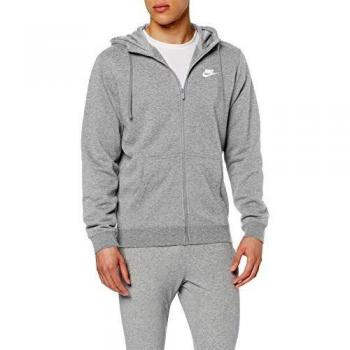 Nike Men's Sportswear Club Zip-Up Hoodie - Grey - Size: Extra Large