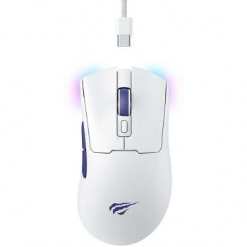 Ratón Inalámbrico Havit MS966WB Gaming 10000 DPI Blanco 7 Botones RGB