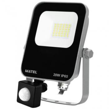 Proyector LED Matel con Sensor Samsung 20W Luz Fría Ahorro Energía