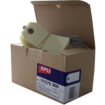 Etiquetas Americanas con Alambre 100 x 51 mm Neutras - Caja de 300 Unidades