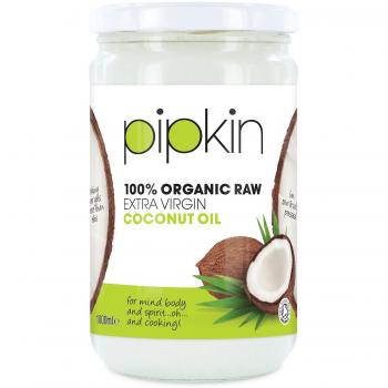 pipkin Aceite de Coco 100% Orgánico, Natural, Virgen Extra Puro. Aceite de coco Multiusos, Prensado en Frío, no GM, Hidratante de Cabello / Piel / Cuerpo.