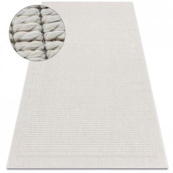 Alfombra Origi 3727 Crema - Tejido Plano de Sisal Beige 78x150 cm