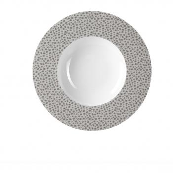 Plato de sopa Medard de Noblat - Set de 6 unidades, porcelana platino, diámetro 23 cm
