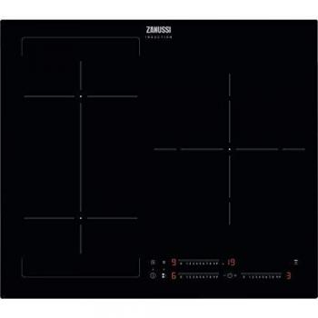 Zanussi ZIFN633K Placa inducción, 3 zonas, Función Puente, Temporizador, Función Pausa, Calentamiento rápido, Bloqueo seguridad, Avisador acústico, Control táctil deslizante, Sin Marco, Negro, 60 cm
