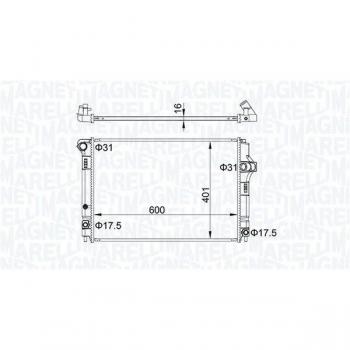 Radiador de refrigeración del motor MAGNETI MARELLI 350213208300