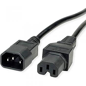 VALUE Cable de alimentación IEC320/C14 Macho - C15 Hembra, Negro, 1,8 m