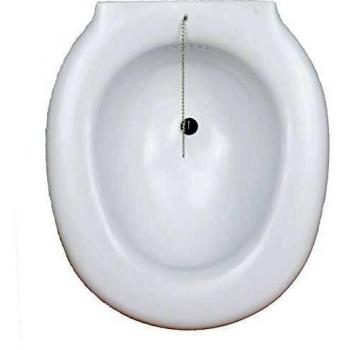 Bidé sanitario acoplable al inodoro de plástico | Medidas: 38 x 41,5 x 14 cm | con tapón