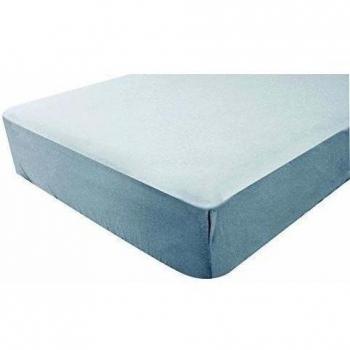 PMP - Sábana bajera ajustable impermeable 2 en 1, 60 x 120 cm, color perla