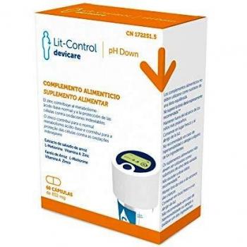 Devicare Lit-Control pH Down - Complemento Alimenticio - Prevención de Cálculos Renales - Disminuye el pH Urinario - Patentado - 60 cápsulas