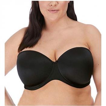 Elomi Women's Smooth Moulded Seamless Strapless Underwire Bra - Black - Size 38G