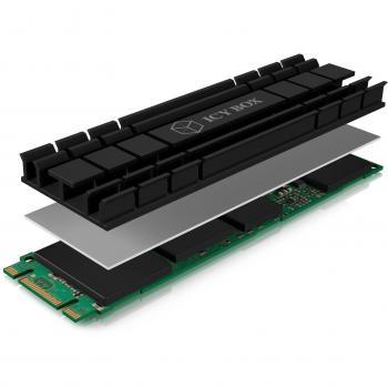 ICY BOX IB-M2HS-701 Solid-state Drive Heatsink/Radiator Black