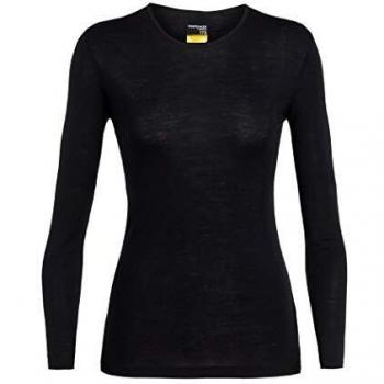 Icebreaker 175 Everyday LS Crewe Camiseta, Mujer, Negro, L