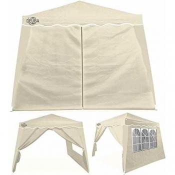 Set de 2 paredes laterales para pabellón plegable Capri Beige 3x3m con ventana y cremallera