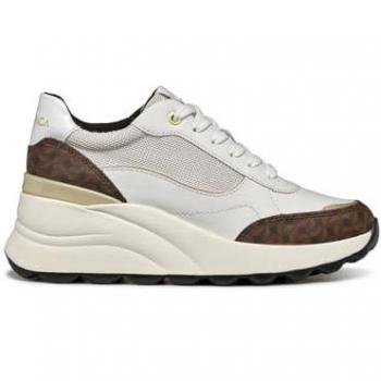 Zapatillas de deporte para mujer Geox Spherica Ec13, color beige/blanco lechoso, talla 38 EU