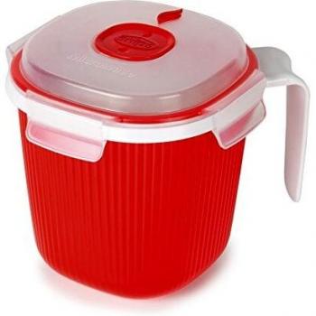 Snips Microondas, plástico, Rojo, Milk, Tea and Soup Mug Warmer 0.7L