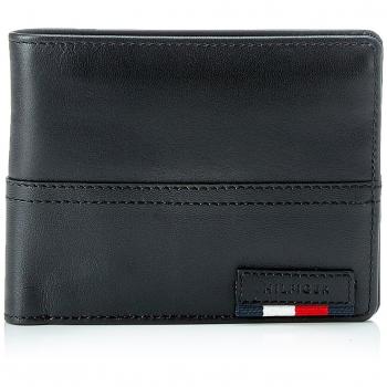 Tommy Hilfiger - Branded Leather Cc Flap Coin Pocket, Organizadores de bolso Hombre, Negro