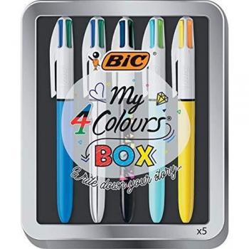 BIC - Estuche 4 Bolígrafos Bic De 4 Colores Collection Box - -5% En Libros
