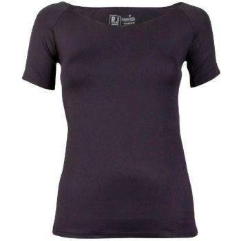 RJ Pure Color Black Ladies T-Shirt 33-008 L