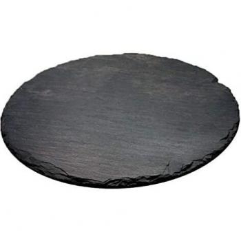 Bigbuy S2206717 Bandeja de Aperitivos, Elite Pizarra, 25 cm