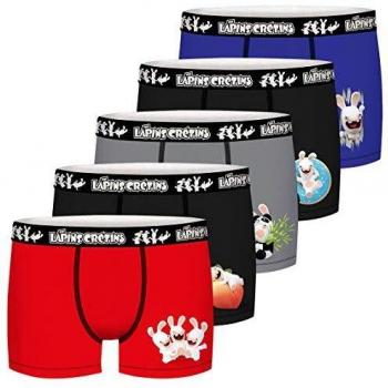 FREEGUN Set de 5 Boxers en Talla Infantil, 100% algodón, de la colección Lapin Cretins, Pack de 5 T705-1, 4-5 años para Niños