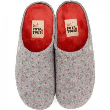 Zapatillas Hot Potatoes Grises con Corazones