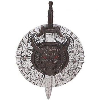 Escudo y Espada Guerrero Maligno de 53X74 cm