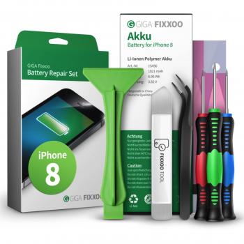 Batería Multicolor GIGA 411073 para Móvil y Set de Reparación Giga Fixxoo para iPhone 8