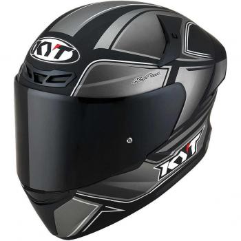 KYT Casco Integral TT-Course Tourist Gris Claro - Casco integral, color gris claro, diseño aerodinámico, ventilación optimizada, visera ajustable, interior acolchado y desmontable, homologación de seguridad