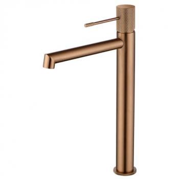 Monomando lavabo alto oro rosa cepillado IMEX BDD038-3ORC LINE