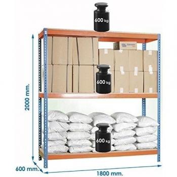 PROFER TOP - Estanteria S/T 3B Azul/Naranja Profer Top 200X180X60