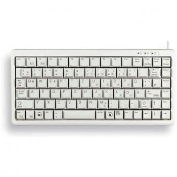 Teclado CHERRY G844100 USB PS2 QWERTY Inglés del Reino Unido Gris, con cable, compacto, color blanco