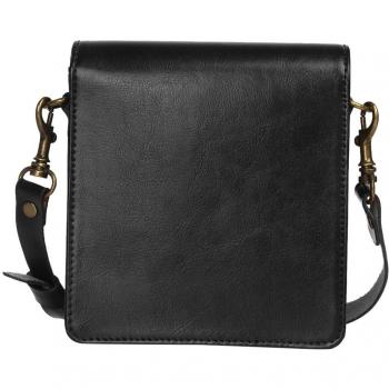 Polaroid Funda de Piel auténtica, con diseño de inspiración Vintage Personalizada Socialmatic - Incluye Correa aparte para Colgar - Negra