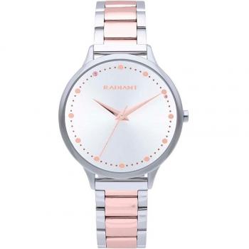 Radiant - Reloj de mujer Wish RA595204 con elegante brazalete de acero inoxidable y correa bicolor oro rosa.