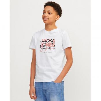 Camiseta Jack&Jones Junior Aruba blanco manga corta niño