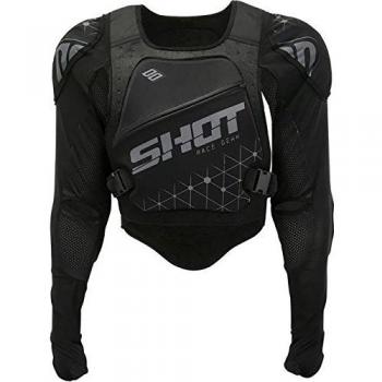 SHOT - Chaleco de protección Ultralight, negro/gris, talla S