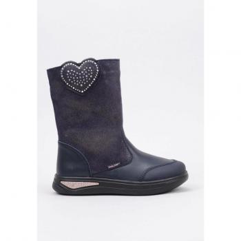 Bota niña Pablosky 020720 marino, con cremallera lateral, suela flexible y antideslizante, protectores interiores de talón y puntera