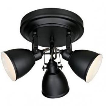 Plafón Fjällbacka Negro 3 luces