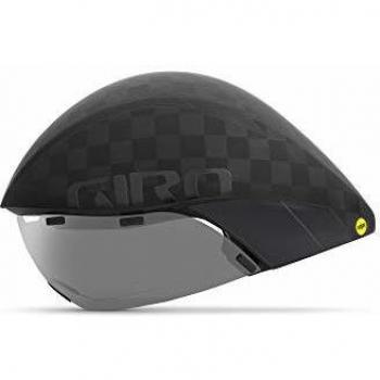 Giro Aerohead Ultimate MIPS Aero/Tri Casco de Ciclismo, Unisex, Negro Mate/Negro Brillante, S