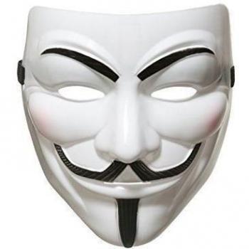 AKORD V FOR VENDETTA ANONYMOUS GUY FAWKES FACE MASK HALLOWEEN WHITE by AKORD